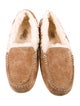 UGG Suede Fur Trim Moccasins