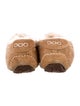 UGG Suede Fur Trim Moccasins