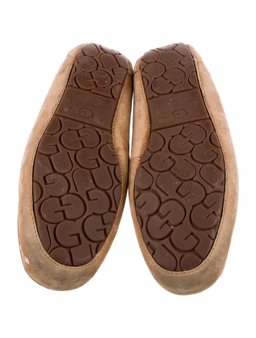 UGG Suede Fur Trim Moccasins