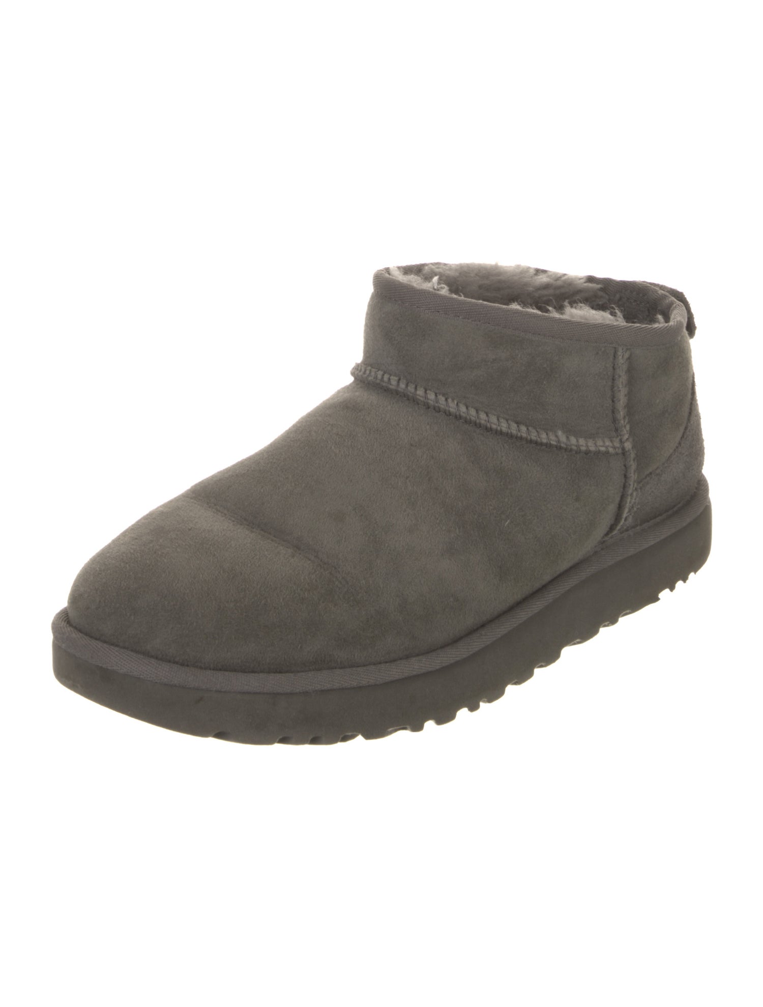 UGG Suede Fur Trim Boots