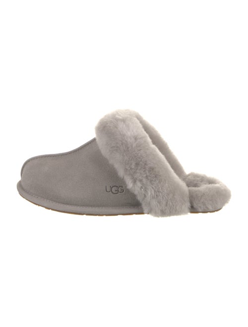 UGG Suede Fur Trim Slides