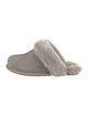 UGG Suede Fur Trim Slides