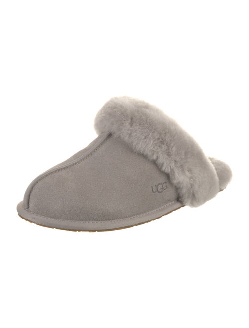 UGG Suede Fur Trim Slides