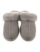 UGG Suede Fur Trim Slides