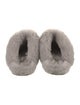 UGG Suede Fur Trim Slides