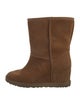 UGG Suede Fur Trim Boots
