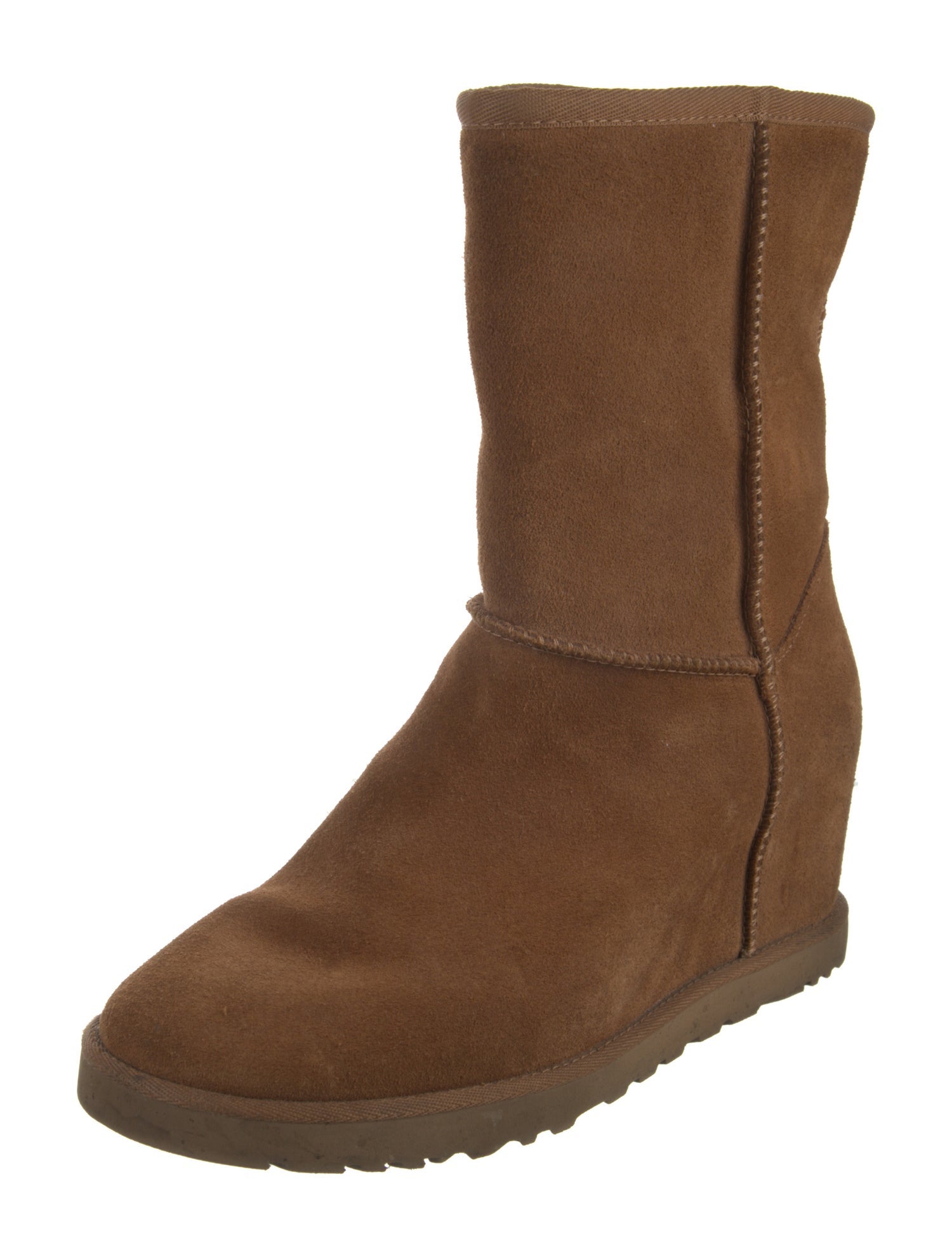UGG Suede Fur Trim Boots