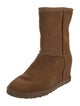 UGG Suede Fur Trim Boots