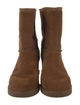 UGG Suede Fur Trim Boots