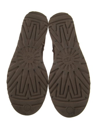 UGG Suede Fur Trim Boots