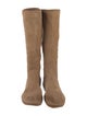 UGG Suede Fur Trim Riding Boots