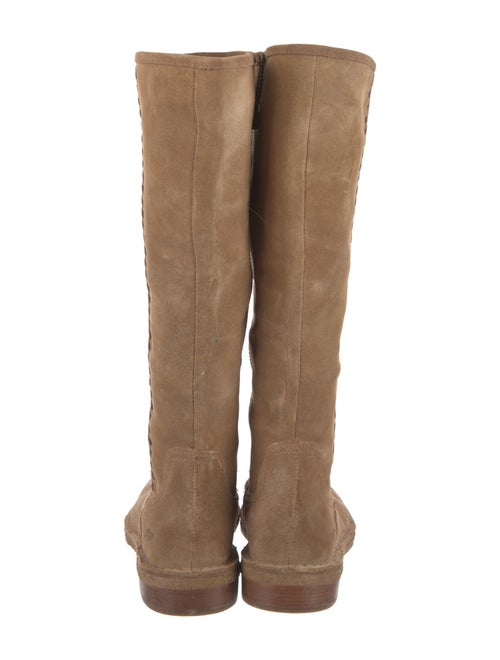 UGG Suede Fur Trim Riding Boots