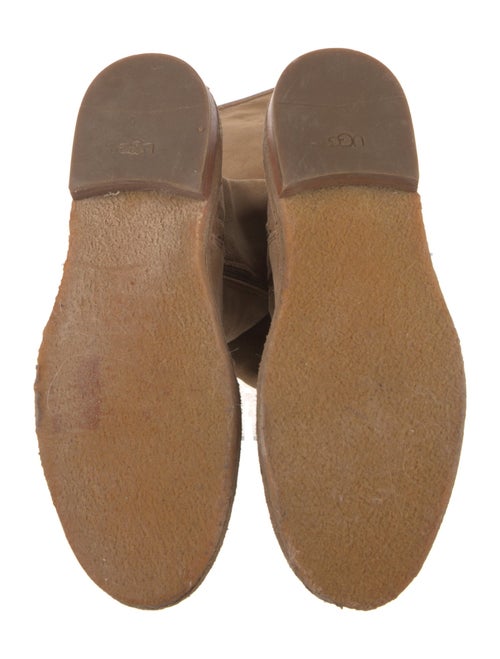 UGG Suede Fur Trim Riding Boots