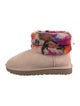 UGG Suede Printed Lace-Up Boots