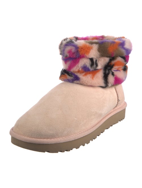 UGG Suede Printed Lace-Up Boots