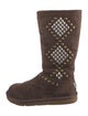 UGG Suede Patterned Moto Boots