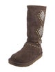 UGG Suede Patterned Moto Boots