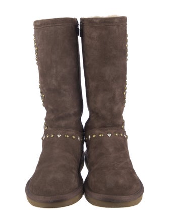 UGG Suede Patterned Moto Boots