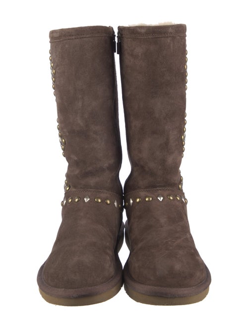 UGG Suede Patterned Moto Boots