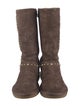 UGG Suede Patterned Moto Boots