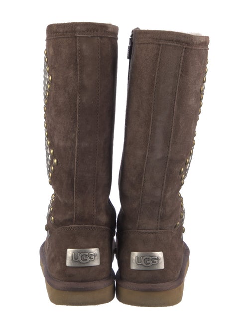 UGG Suede Patterned Moto Boots
