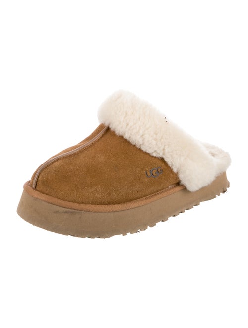 UGG Suede Faux Fur Trim Mules