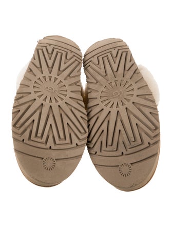 UGG Suede Faux Fur Trim Mules
