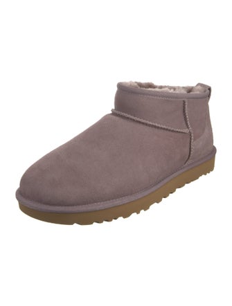 UGG Suede Fur Trim Boots