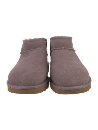UGG Suede Fur Trim Boots