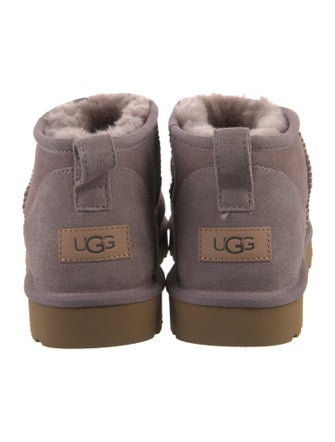 UGG Suede Fur Trim Boots