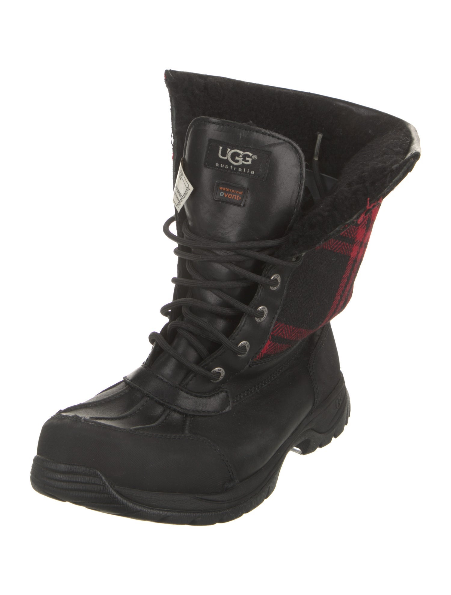 UGG Leather Floral Print Lace-Up Boots