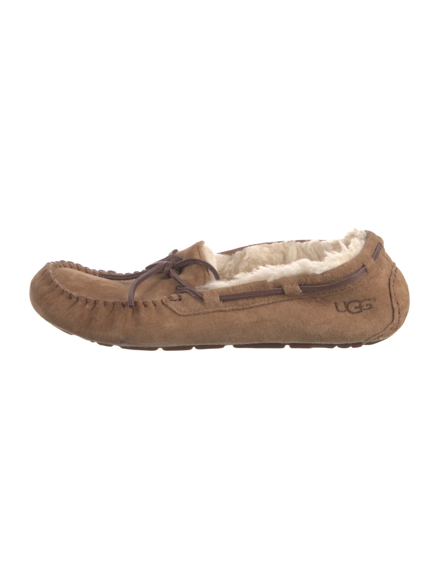 UGG Suede Whipstitch Trim Moccasins