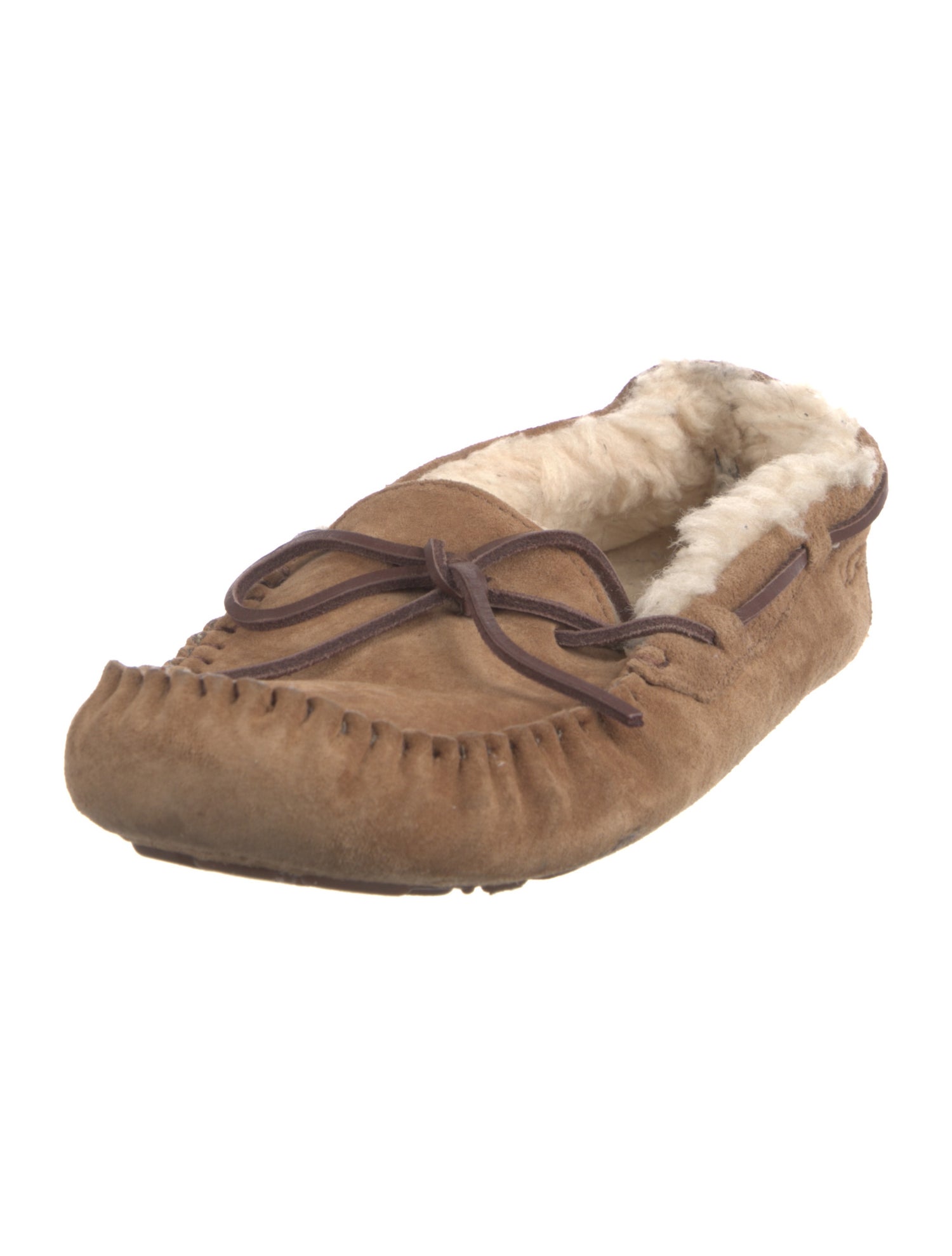 UGG Suede Whipstitch Trim Moccasins