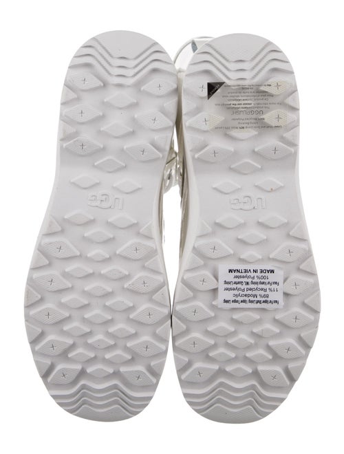 UGG Patent Leather Fur Trim Combat Boots