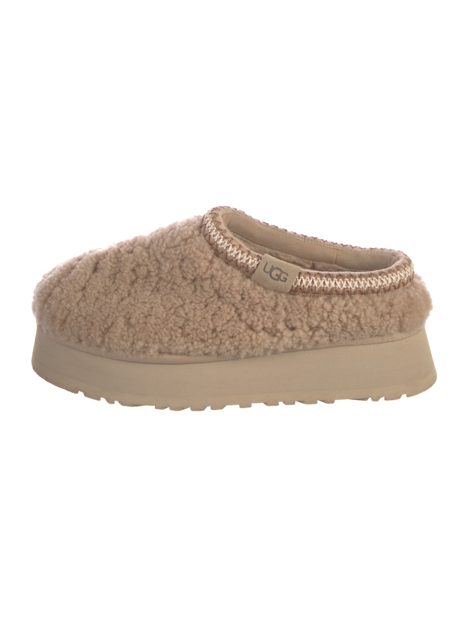 UGG Shearling Whipstitch Trim Mules