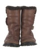 UGG Leather Fur Trim Rain Boots