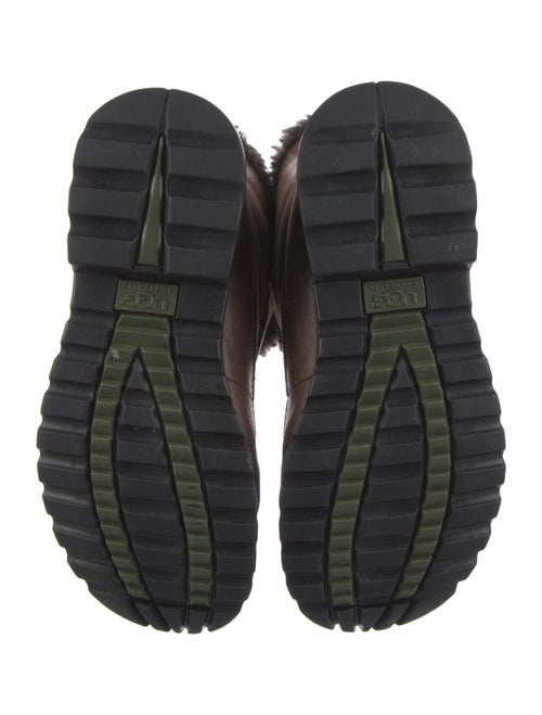 UGG Leather Fur Trim Rain Boots