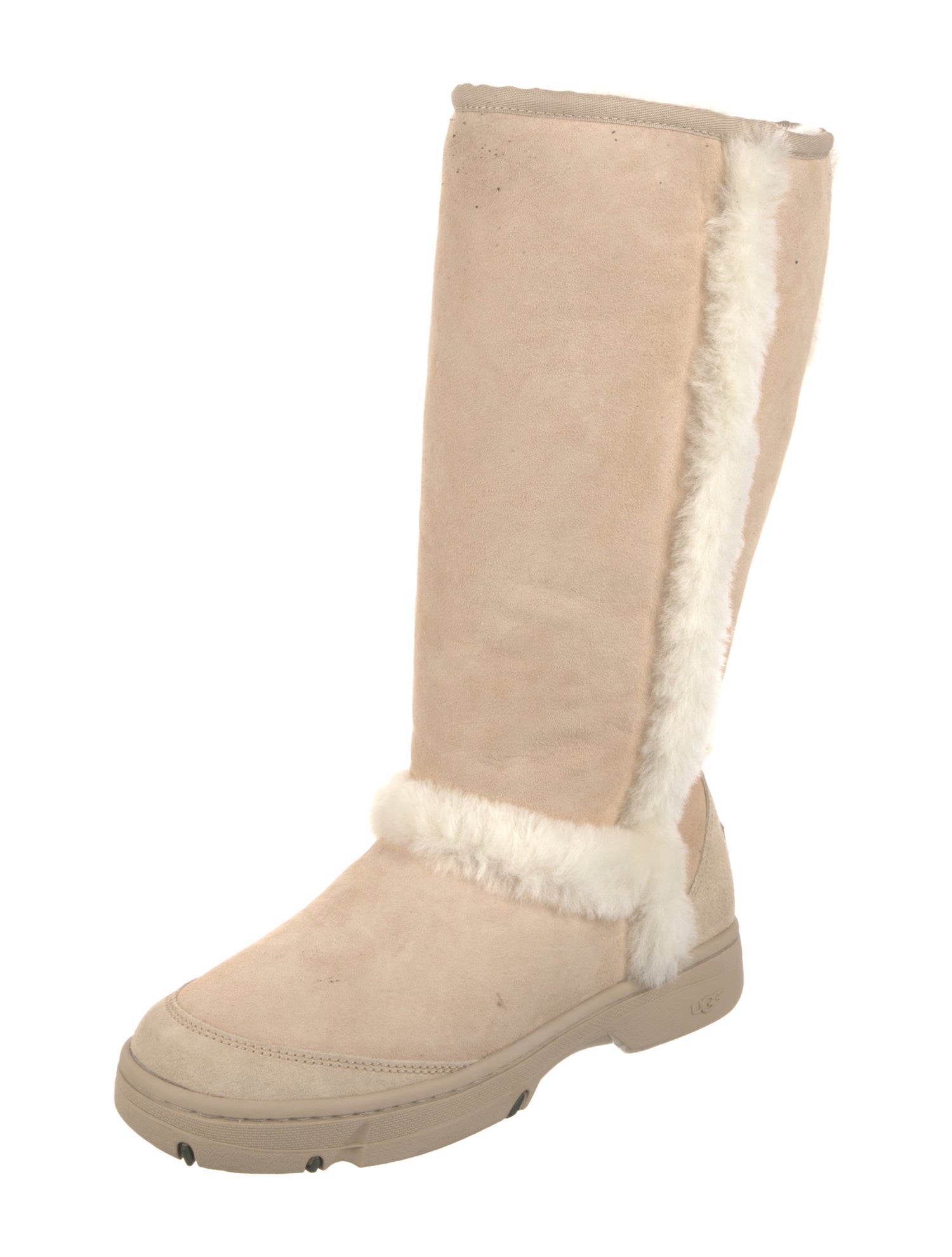 UGG Suede Fur Trim Boots