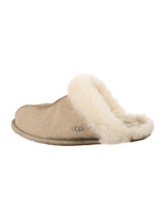 UGG Suede Fur Trim Mules