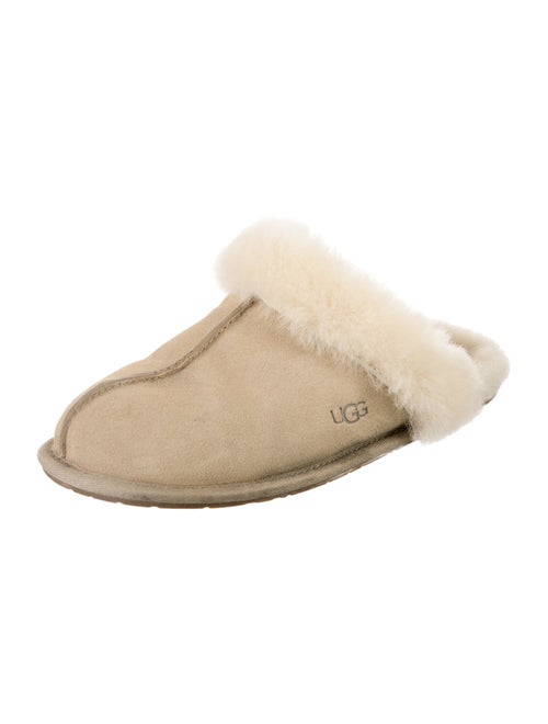 UGG Suede Fur Trim Mules