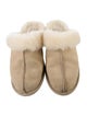 UGG Suede Fur Trim Mules