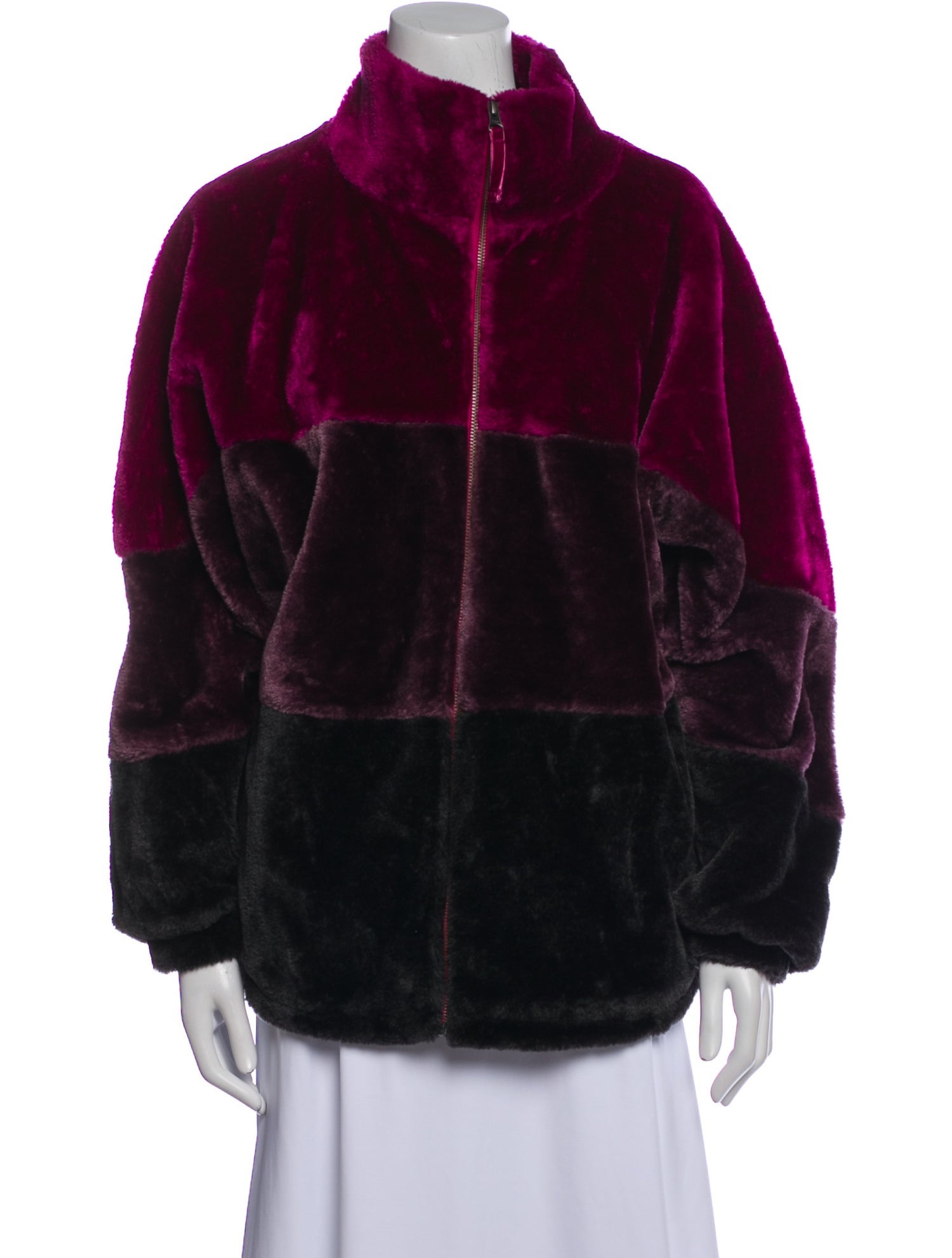 UGG Plaid Print Faux Fur Coat