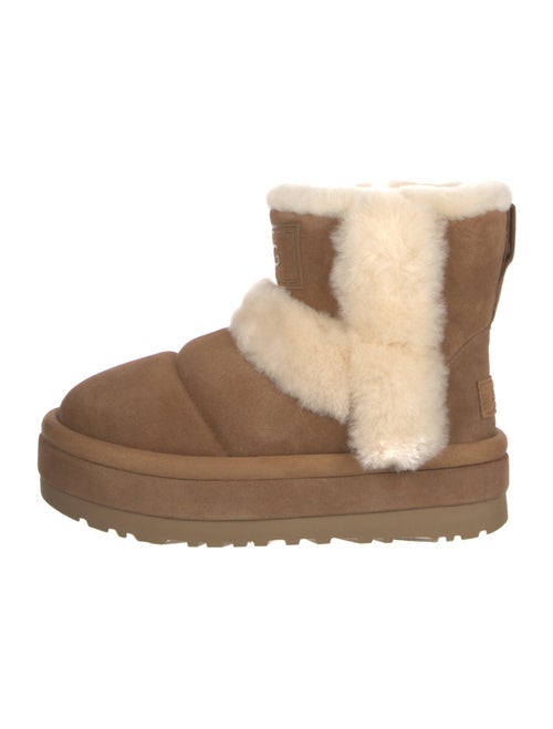 UGG Suede Fur Trim Boots