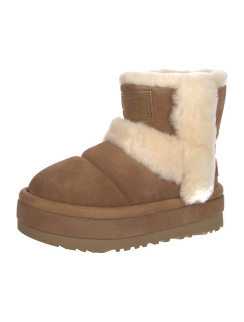 UGG Suede Fur Trim Boots