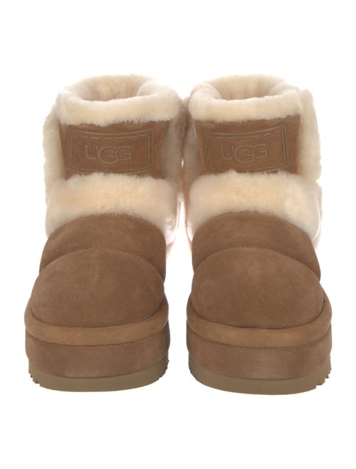UGG Suede Fur Trim Boots