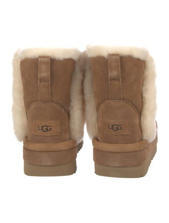 UGG Suede Fur Trim Boots