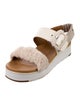 UGG Leather Colorblock Pattern Slingback Sandals