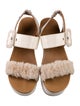 UGG Leather Colorblock Pattern Slingback Sandals