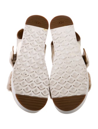 UGG Leather Colorblock Pattern Slingback Sandals