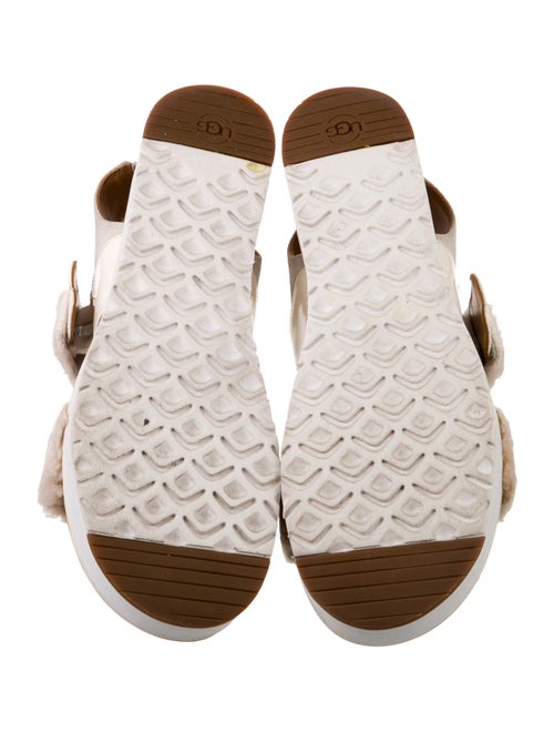 UGG Leather Colorblock Pattern Slingback Sandals